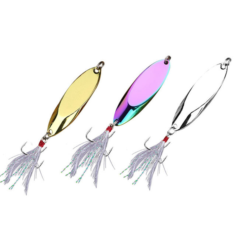 Fishing Hook Treble - 1pc 2.5g-35g Metal Spoon Lure Sharp