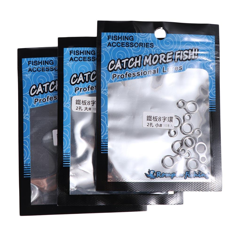 Fishing Hook Jig - 10Pcs Stainless Steel Fishing Solid Ring