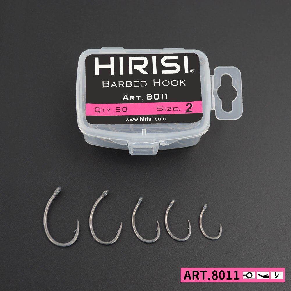 Fishing Hook Circle - Hirisi Carp Fishing Hooks 50pcs PTFE