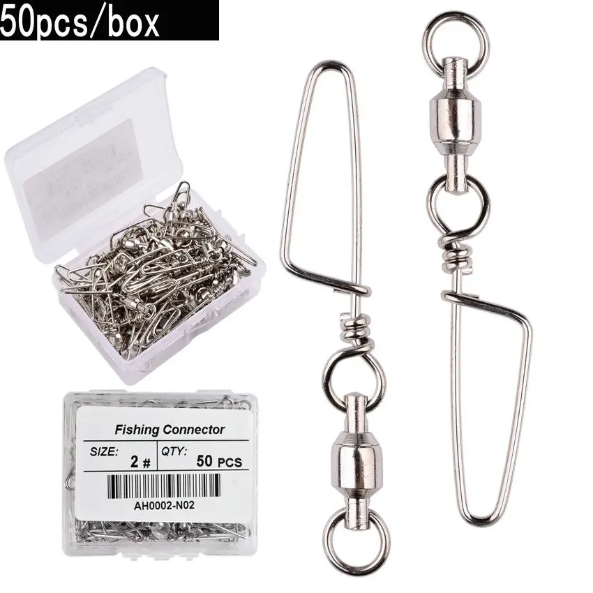 Fishing Hook Box - 50pcs Fishing Ball Bearing Swivel with