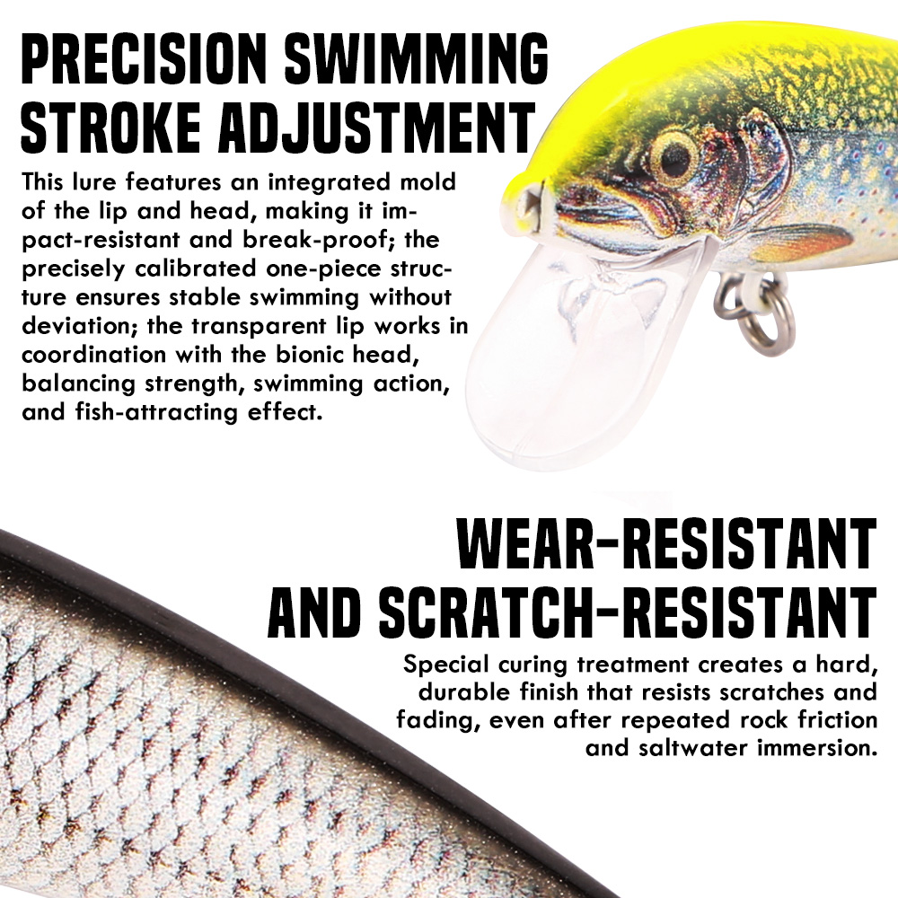 B&U Fishing Lures Sinking Minn - Fishing Hook Treble 评论和价格
