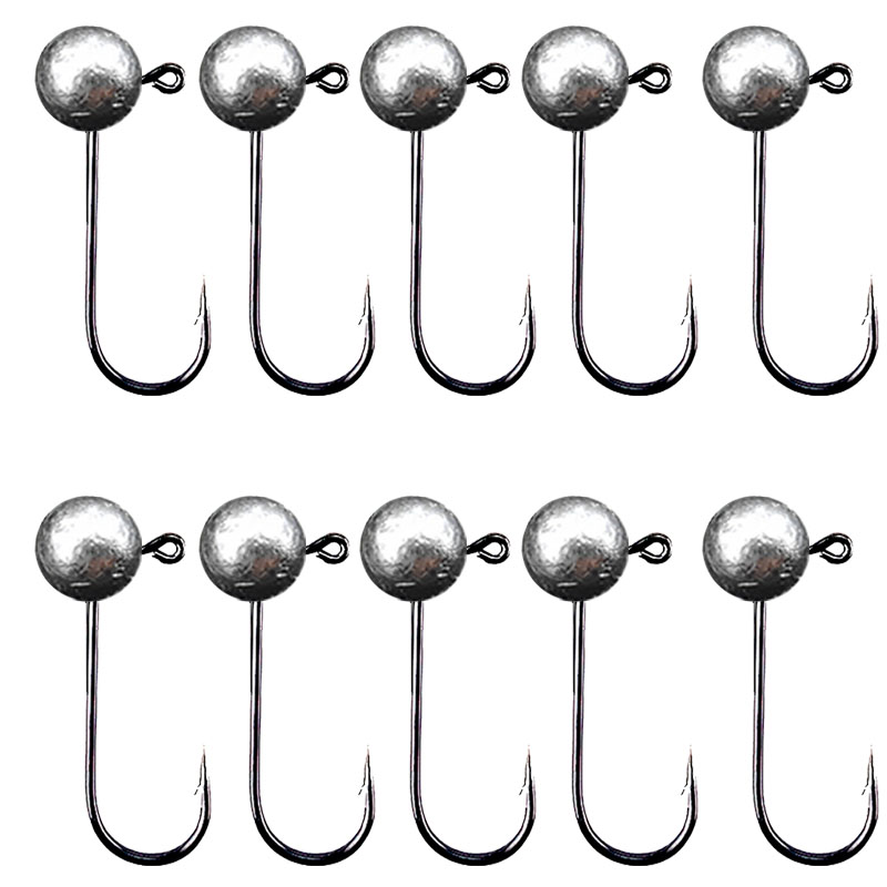 10pcs/lot Jig Head Fishing Hoo - Fishing Hook Offset 评论和价格