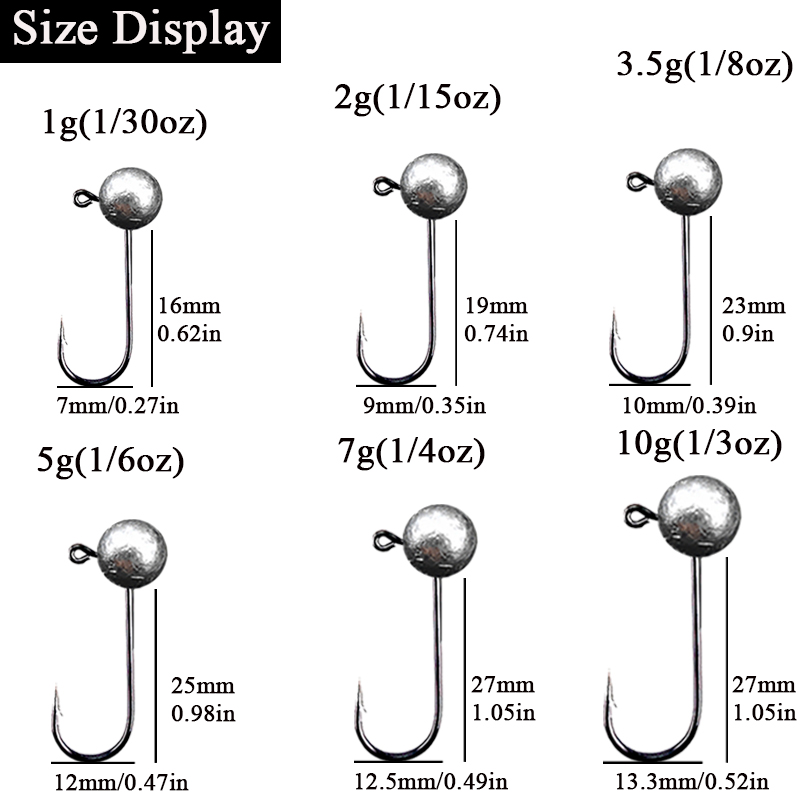 10pcs/lot Jig Head Fishing Hoo - Fishing Hook Offset 评论和价格