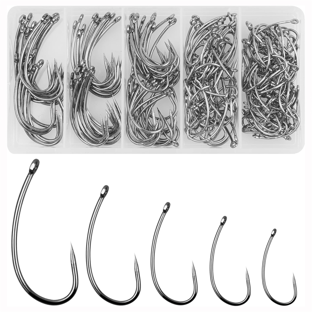 180PCS Barbless Fishing Hooks  - Fishing Hook Circle 评论和价格