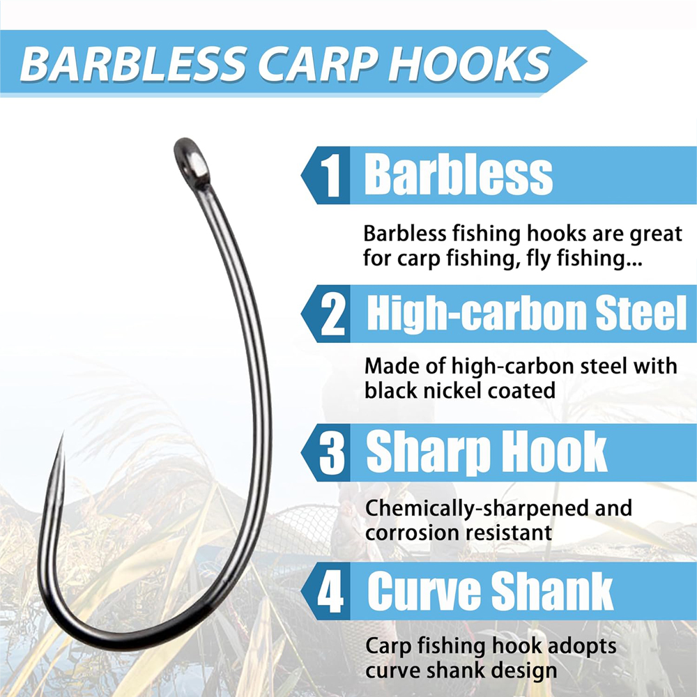 180PCS Barbless Fishing Hooks  - Fishing Hook Circle 评论和价格
