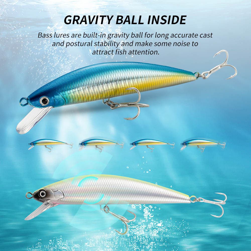 Fishing Lure Sinking Minnow 13 - Fishing Hook Treble 评论和价格