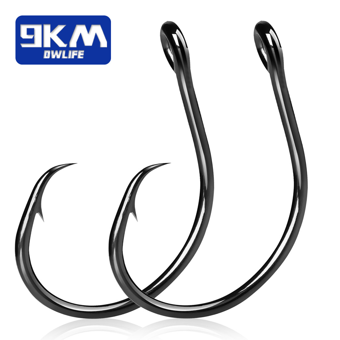 9KM 25-50Pcs Inline Wide Gap C - Fishing Hook Circle 评论和价格