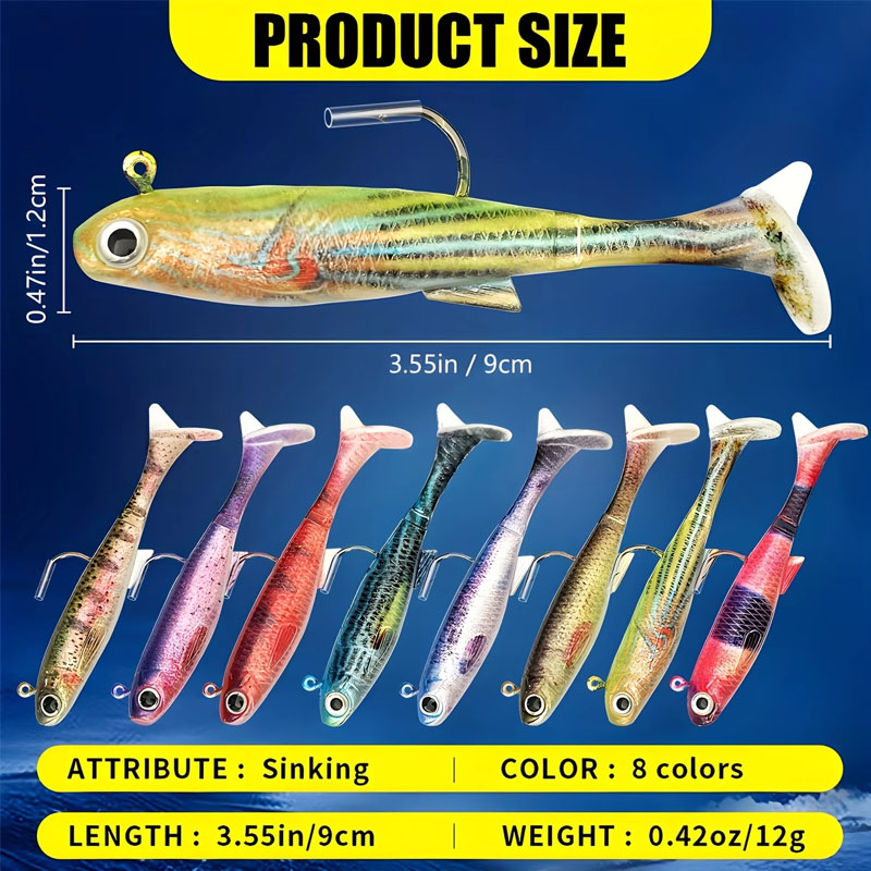 Pre-Rigged Sea Bass Lure | 3-P - Fishing Hook Weedless 评论和价格