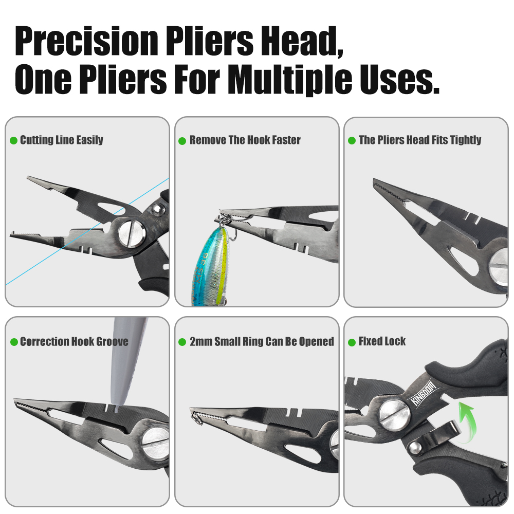 Kingdom Fishing Pliers Multifu - Fishing Hook Sharpener 评论和价格