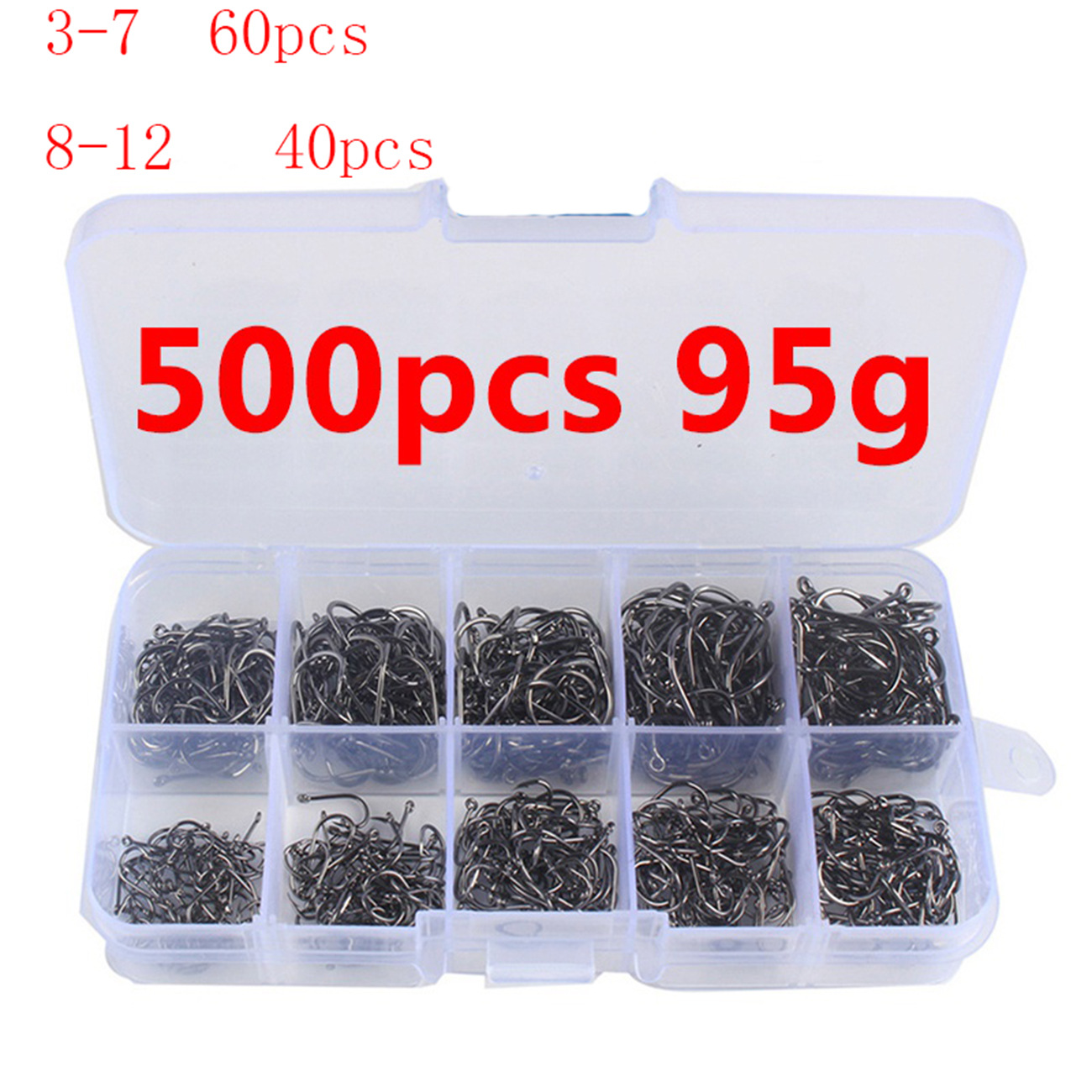 100/500pcs Fishing Hooks Set C - Fishing Hook Circle 评论和价格