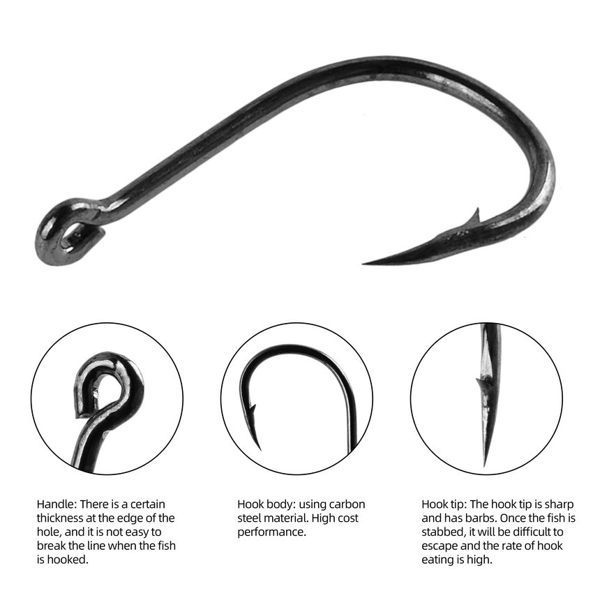 100/500pcs Fishing Hooks Set C - Fishing Hook Circle 评论和价格