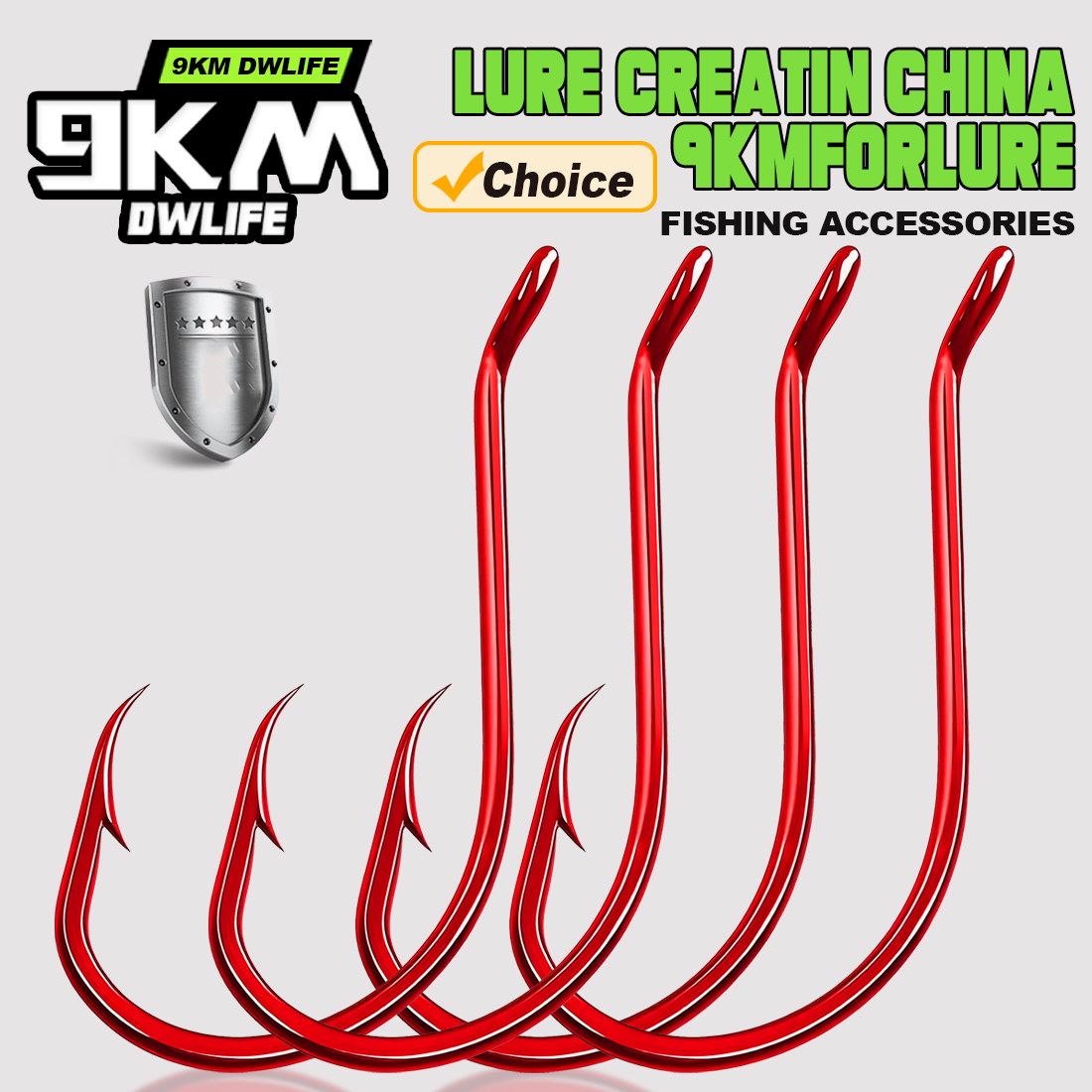 9KM 100Pcs Octopus Hook Red Ex - Fishing Hook Circle 评论和价格