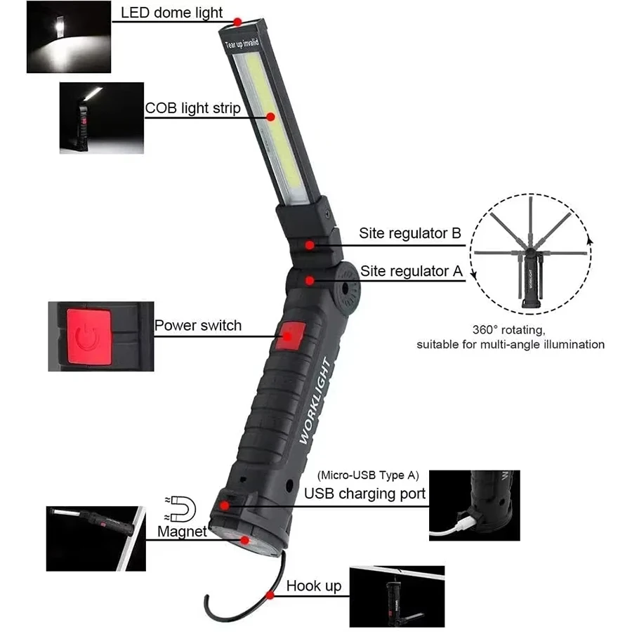 Rechargeable Magnetic Work Lig - Fishing Hook 评论和价格