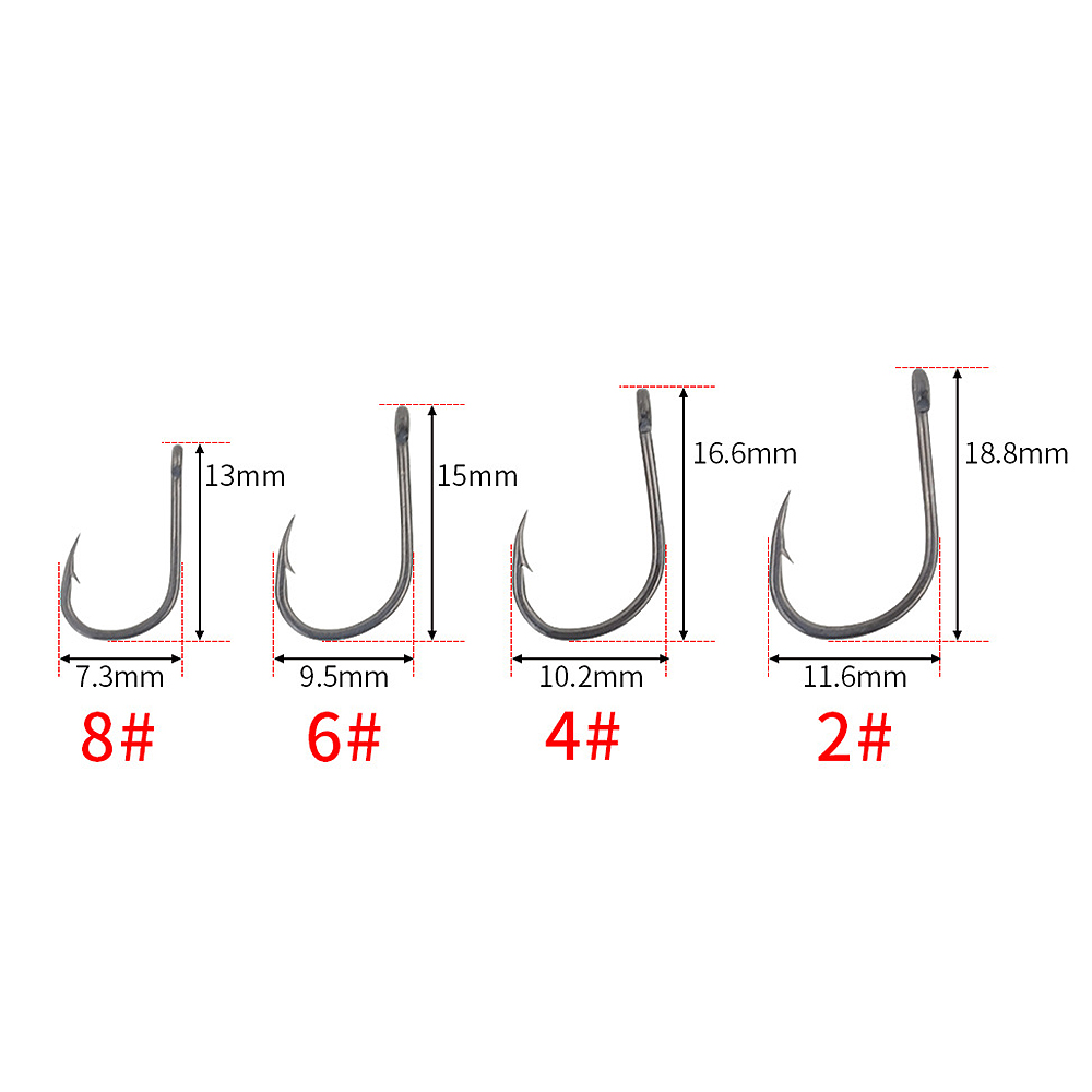 ABST  50Pcs Barbed Coated Carp - Fishing Hook 评论和价格