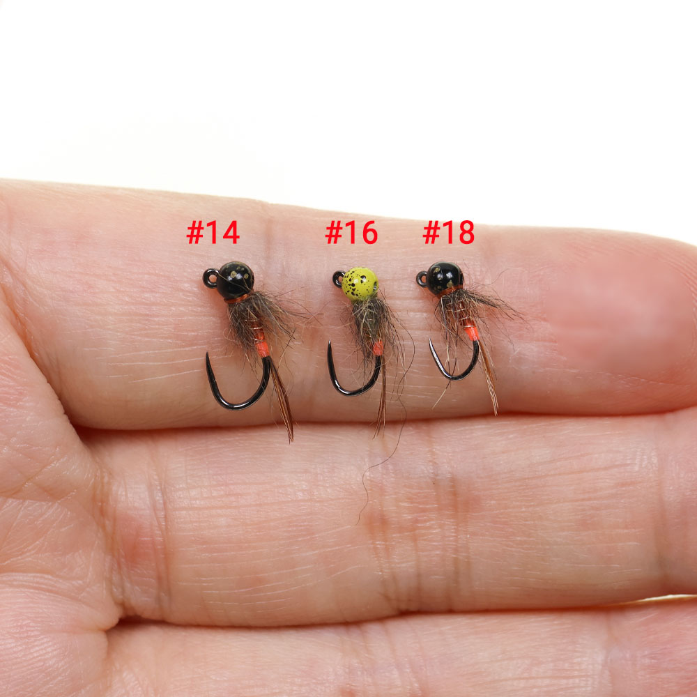 6PCS Jig Tungsten Bead Head Ny - Fishing Hook Barbless 评论和价格
