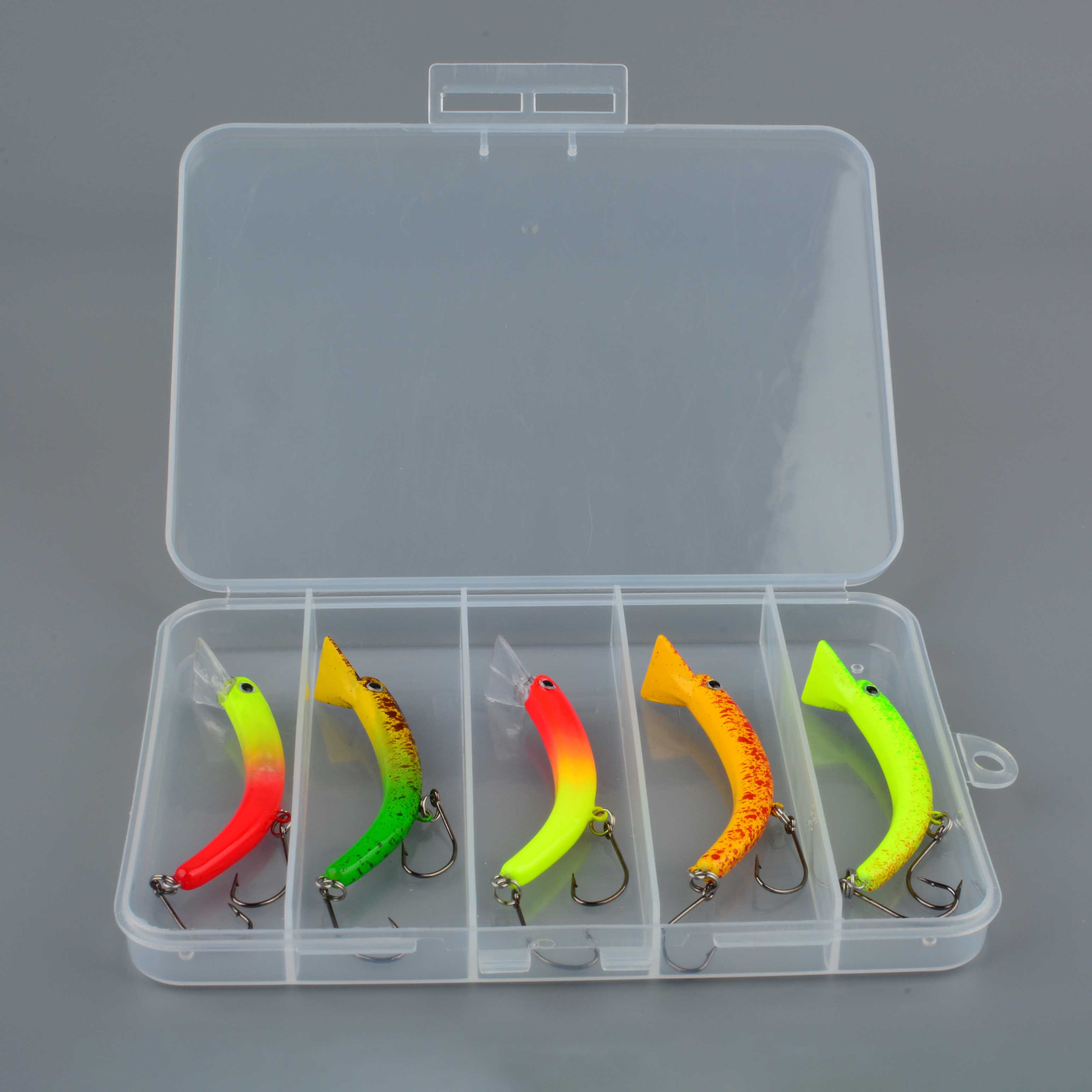 5PCS BOX Mini Slow Sinking Min - Fishing Hook Box 评论和价格