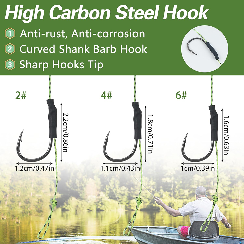 12Pcs Carp fishing hair rigs P - Fishing Hook Assortment 评论和价格
