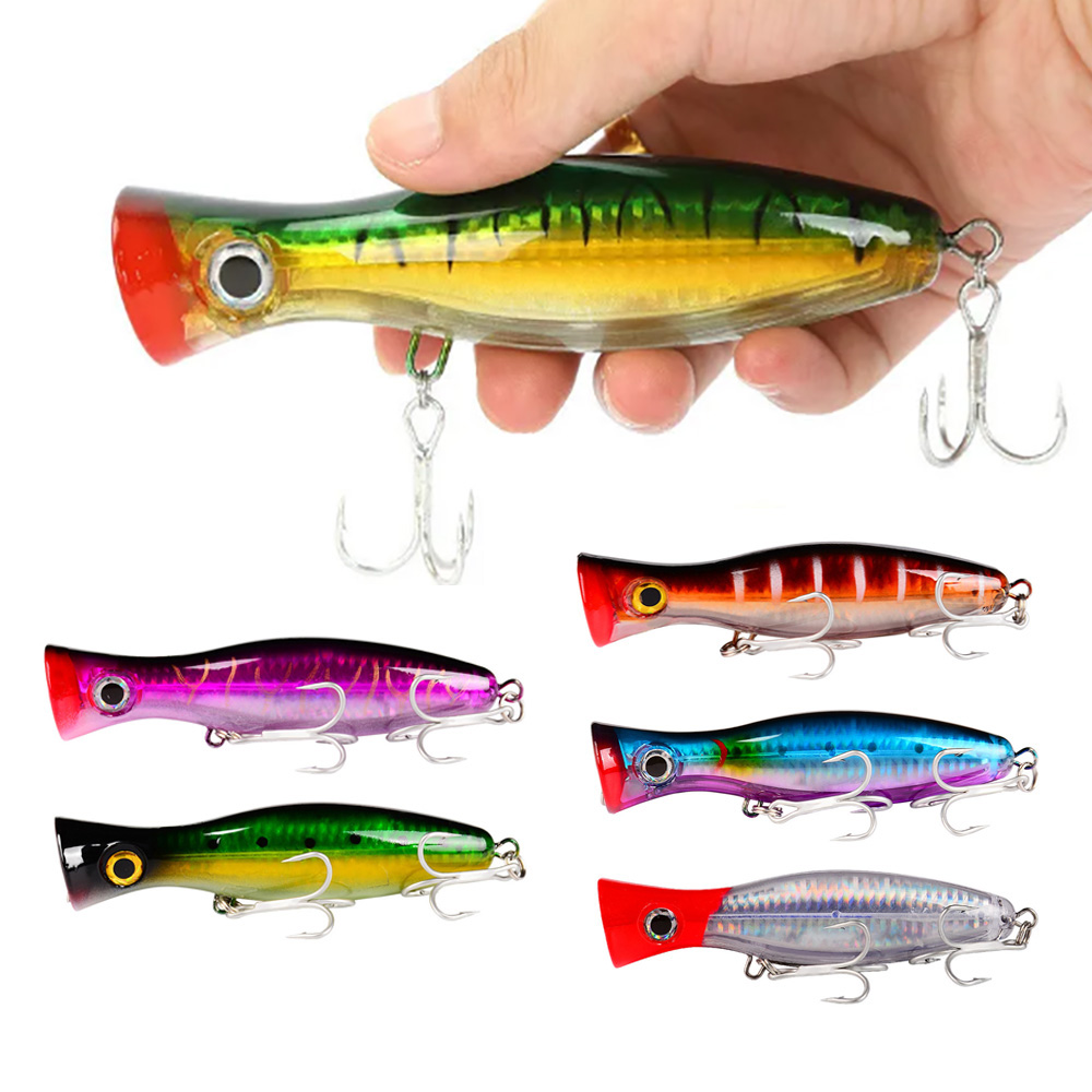 PROBEROS 1pc 13cm 43g Popper F - Fishing Hook Treble 评论和价格