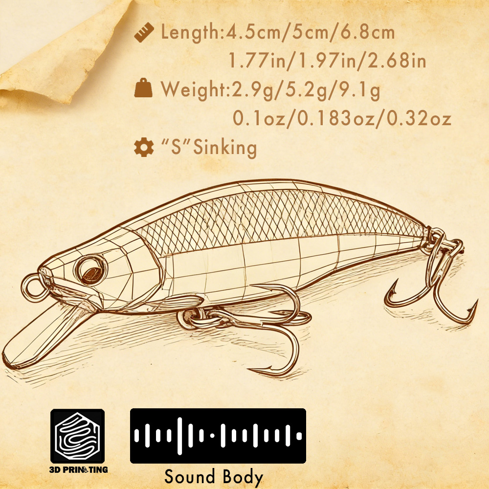 B&U Trout Pattern Hard Bait Si - Fishing Hook Treble 评论和价格