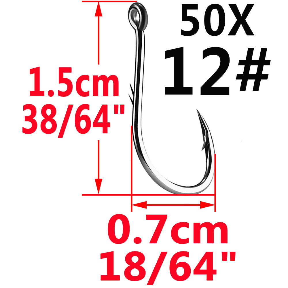 50pcs Iseama Circle Carp Eyed  - Fishing Hook Circle 评论和价格
