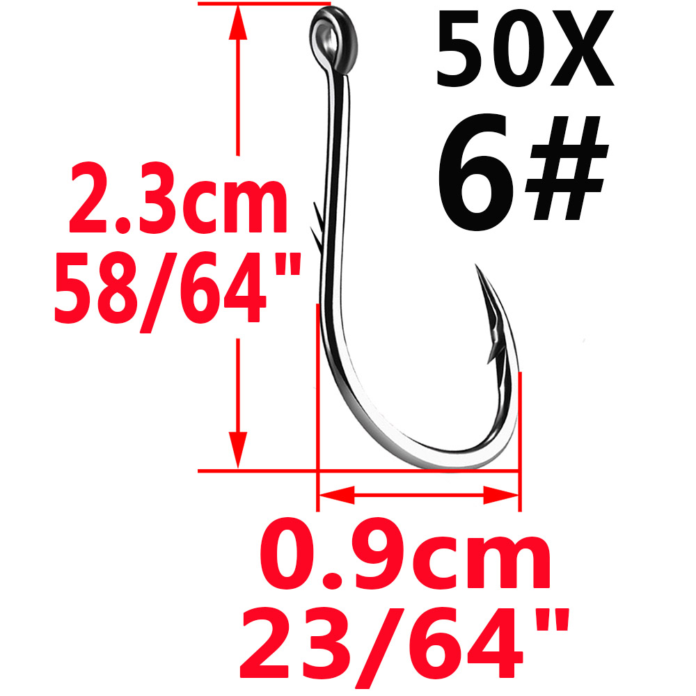 50pcs Iseama Circle Carp Eyed  - Fishing Hook Circle 评论和价格