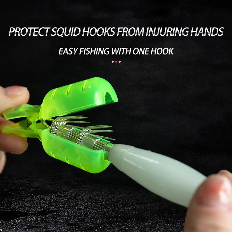 10Pcs/Lot Squid Jig Hook Cover - Fishing Hook Jig 评论和价格