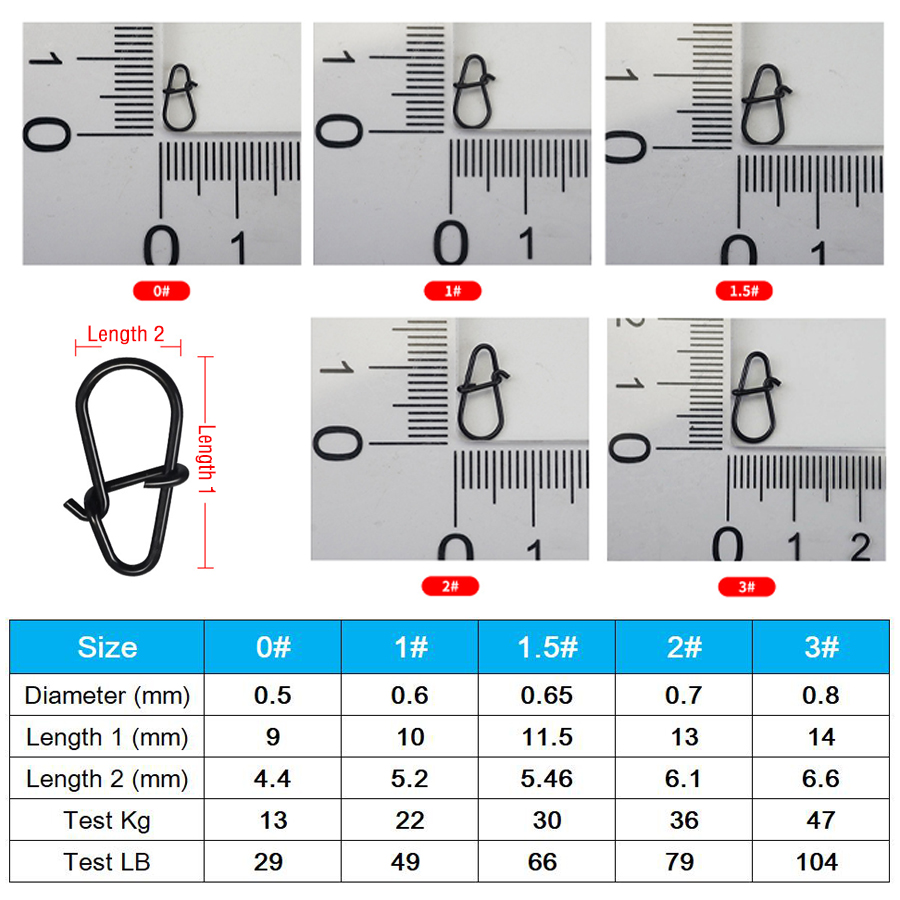 50Pcs Crankbait Snaps Stainles - Fishing Hook Stainless Steel 评论和价格
