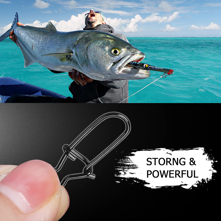 50Pcs Crankbait Snaps Stainles - Fishing Hook Stainless Steel 评论和价格