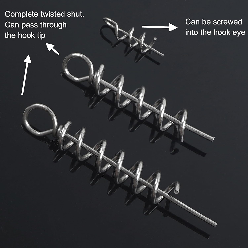 50Pcs Spring Twist Lock Fishin - Fishing Hook Stainless Steel 评论和价格