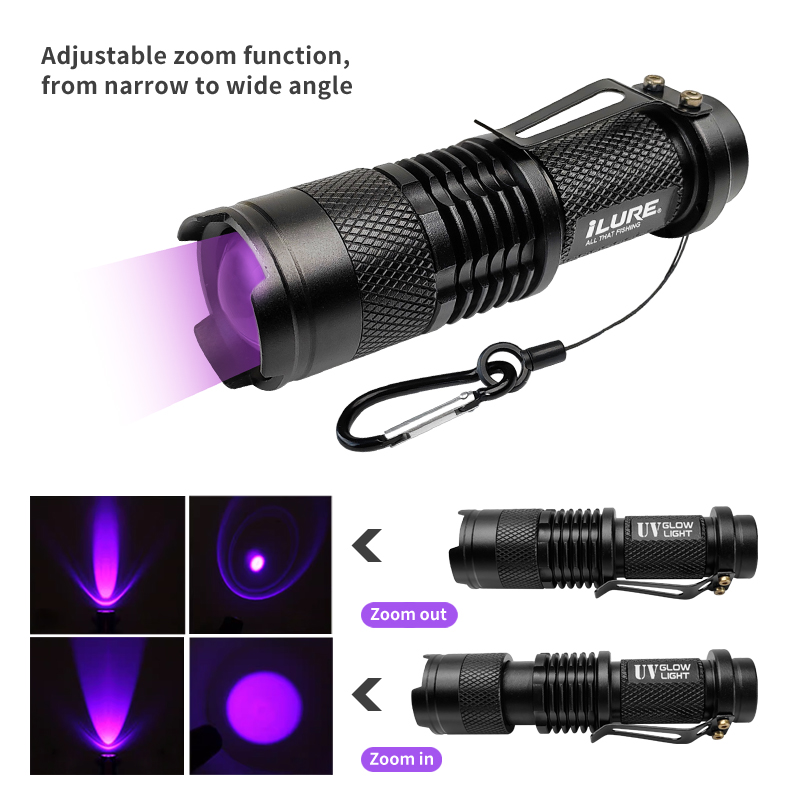 Mini UV Flashlight 395nm Ultra - Fishing Hook Jig 评论和价格
