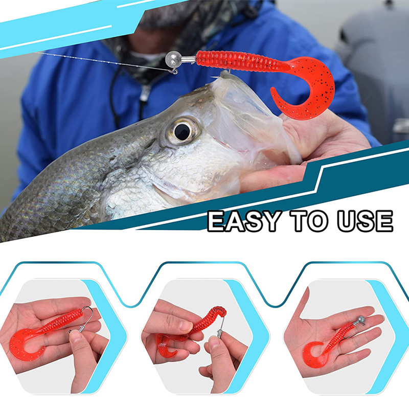 100PCS Fishing Hooks Lead Jig  - Fishing Hook Offset 评论和价格