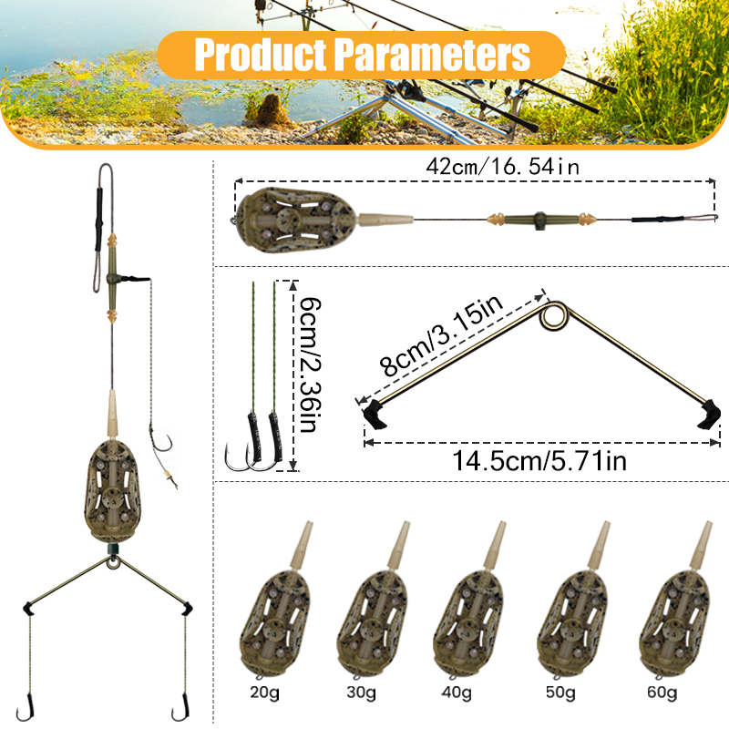 3 Hook Pre-tied Carp Hair Rigs - Fishing Hook Assortment 评论和价格