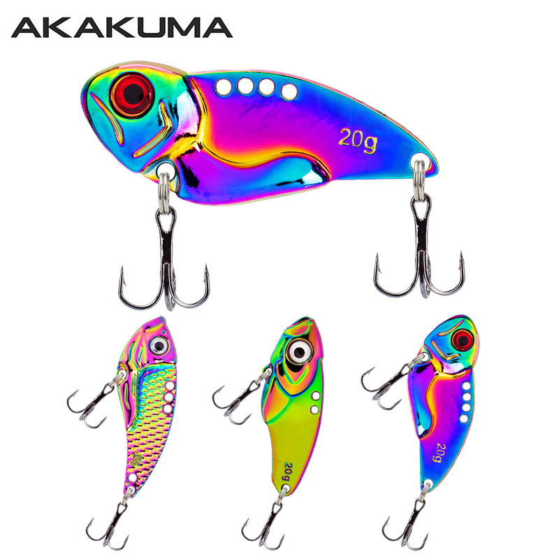 3PCS Metal Colorful VIB Lure 5 - Fishing Hook Treble 评论和价格
