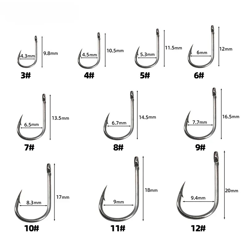 50-1600Pcs/BoxFishing Hooks Ca - Fishing Hook Circle 评论和价格
