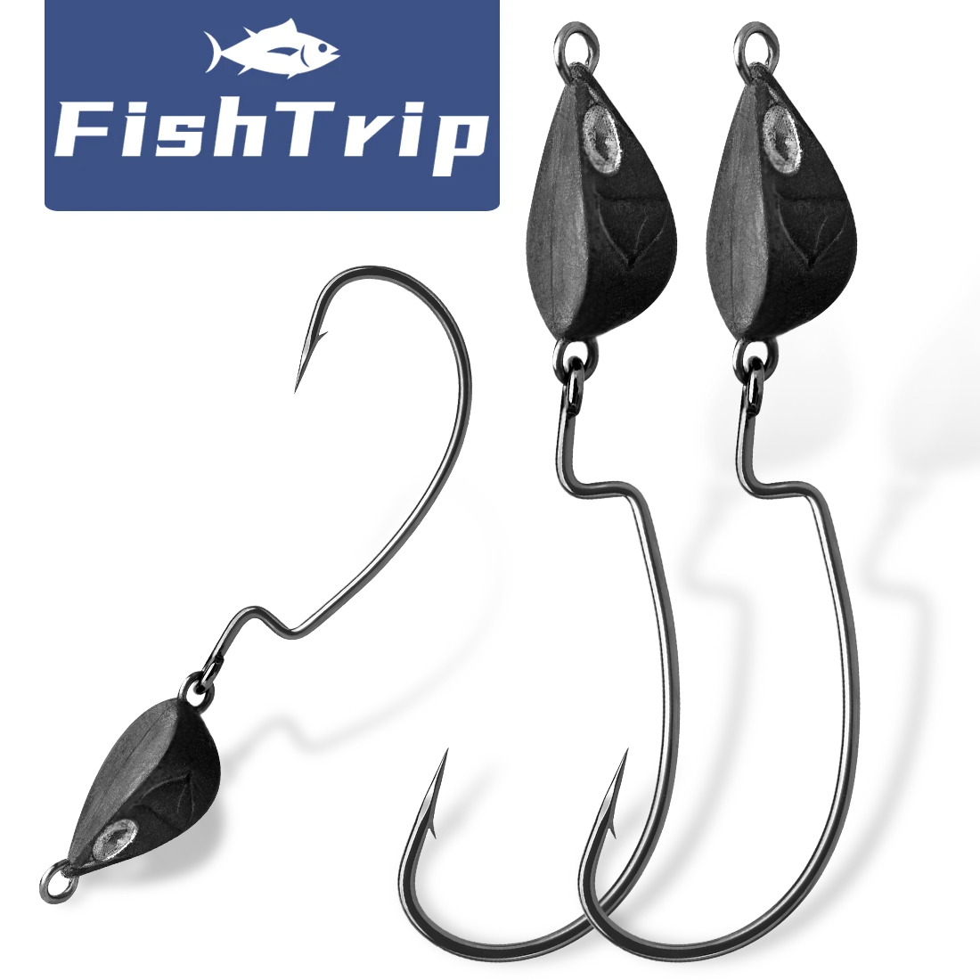 FishTrip 10Pcs Jig Head Fishin - Fishing Hook Weedless 评论和价格