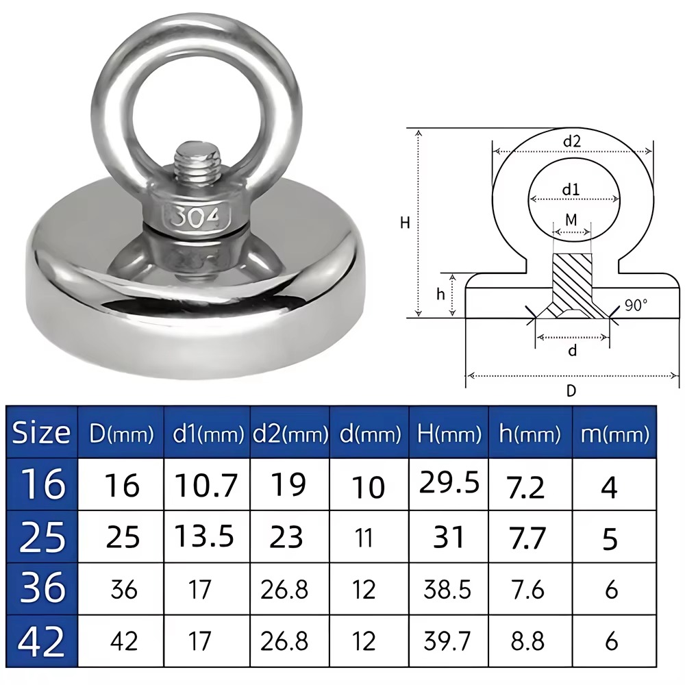 Fishing Salvage Neodymium Magn - Fishing Hook Stainless Steel 评论和价格