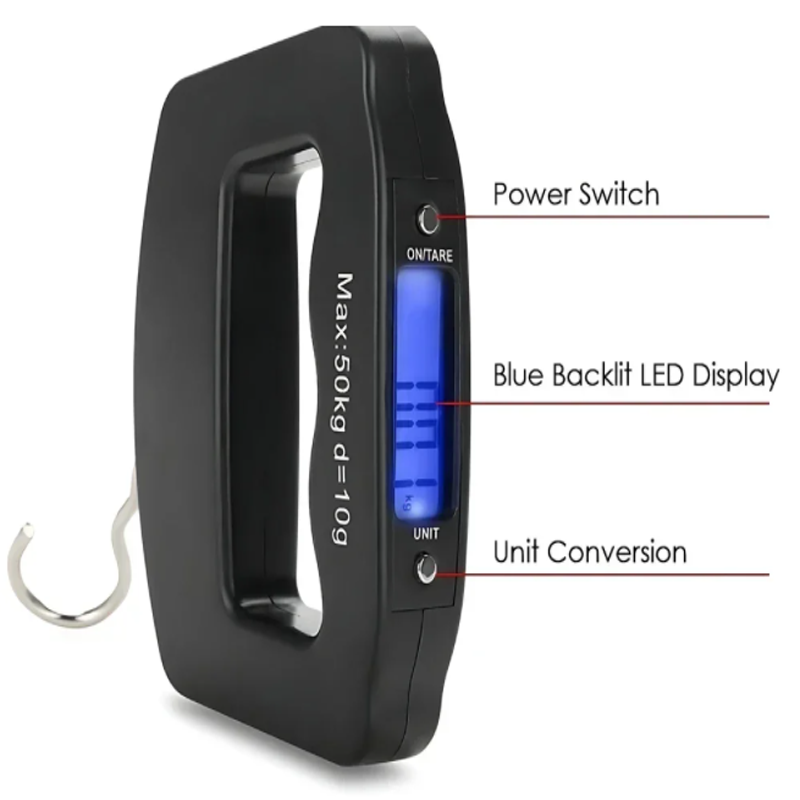 50kg/10g Travel Luggage Scale  - Fishing Hook 评论和价格