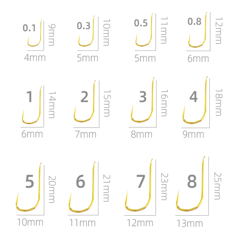 100 Pieces Shinkanto Barbless  - Fishing Hook Size 评论和价格