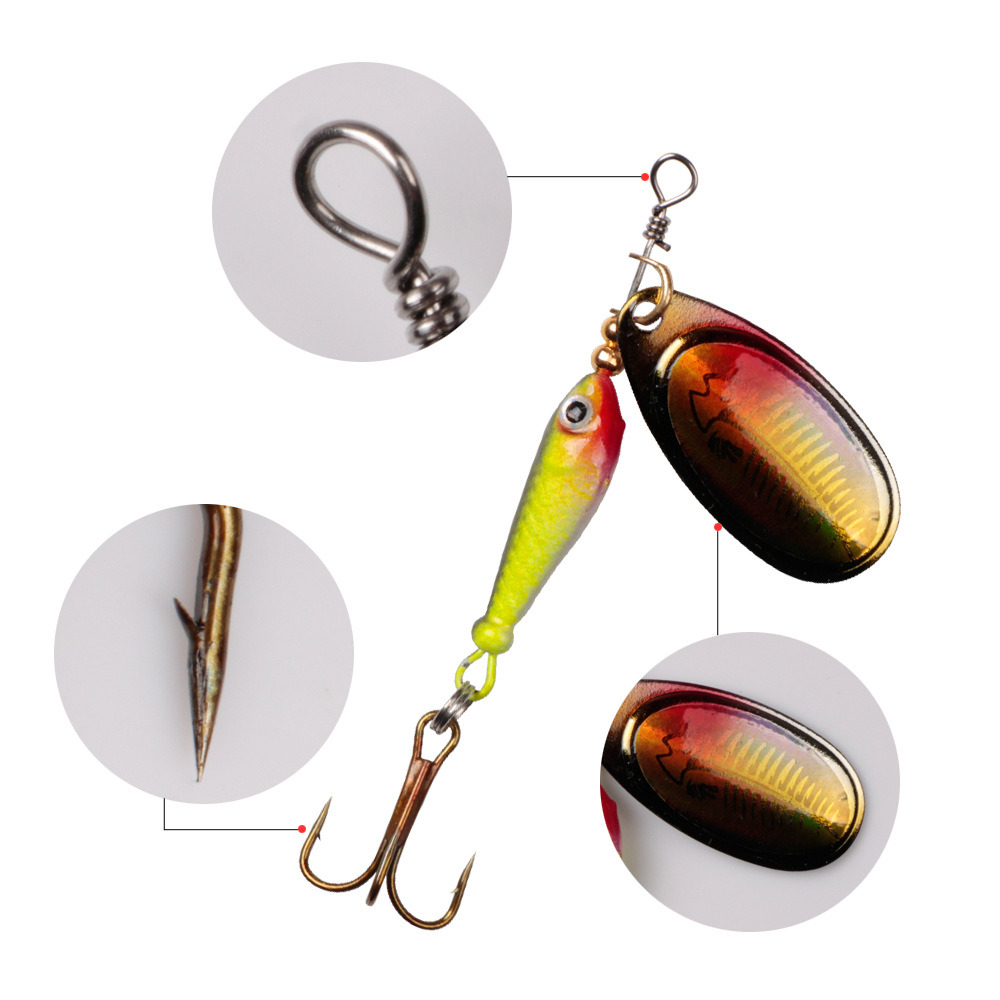 10pcs/Set Spinner Lures 9.1g 7 - Fishing Hook Treble 评论和价格