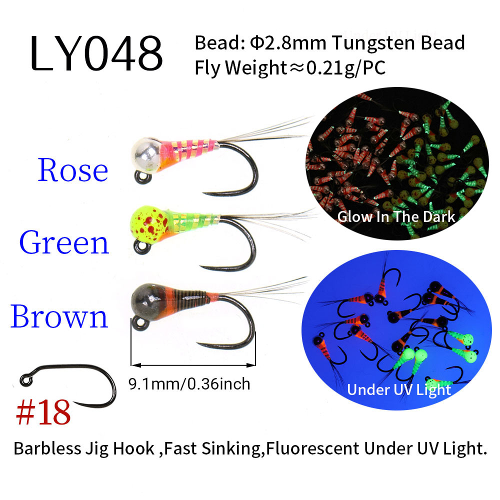 6PCS Fast Sinking Perdigon Eur - Fishing Hook Barbless 评论和价格