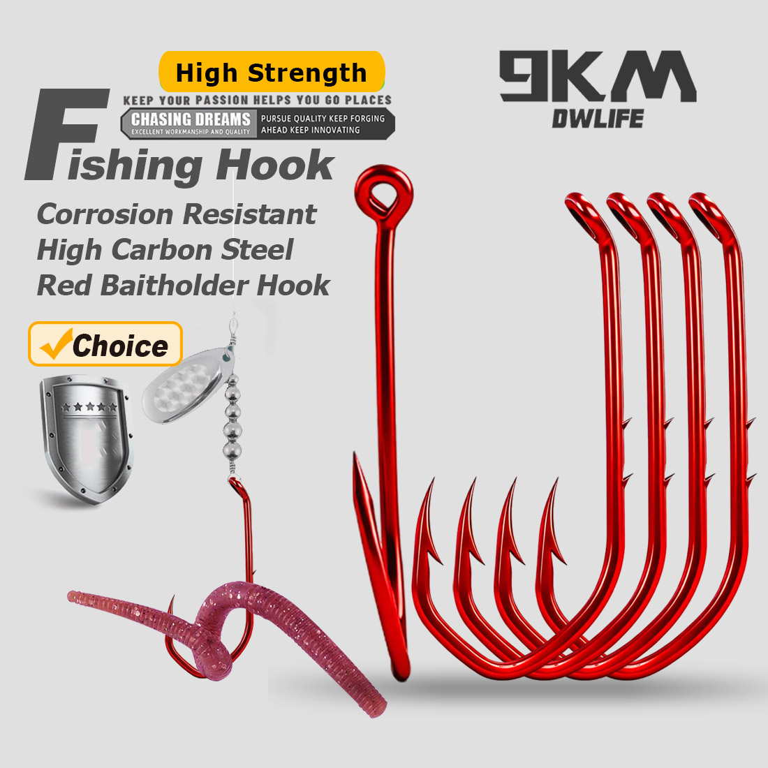 9KM Baitholder Hook 50-100pcs  - Fishing Hook Circle 评论和价格