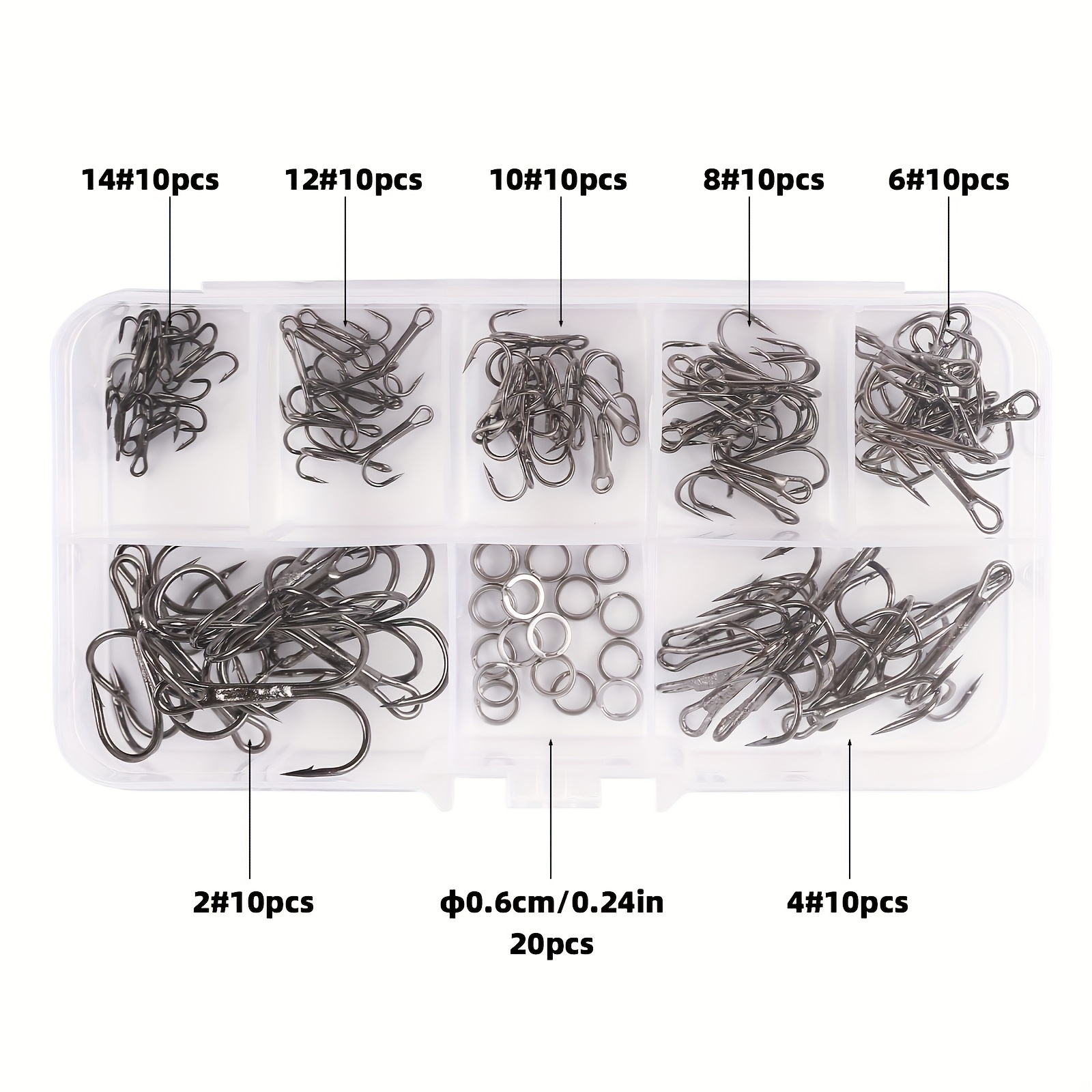 90pcs/set The lure triple-hook - Fishing Hook Circle 评论和价格
