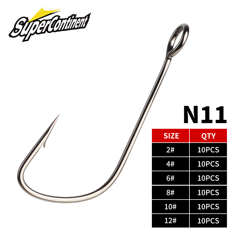 Supercontinent 2#-12# 10pcs Ba - Fishing Hook Offset 评论和价格