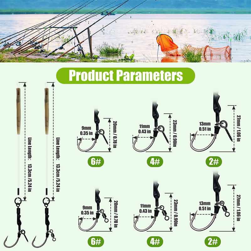 6PCS/10PCS Ronnie rig 3 Styles - Fishing Hook Assortment 评论和价格